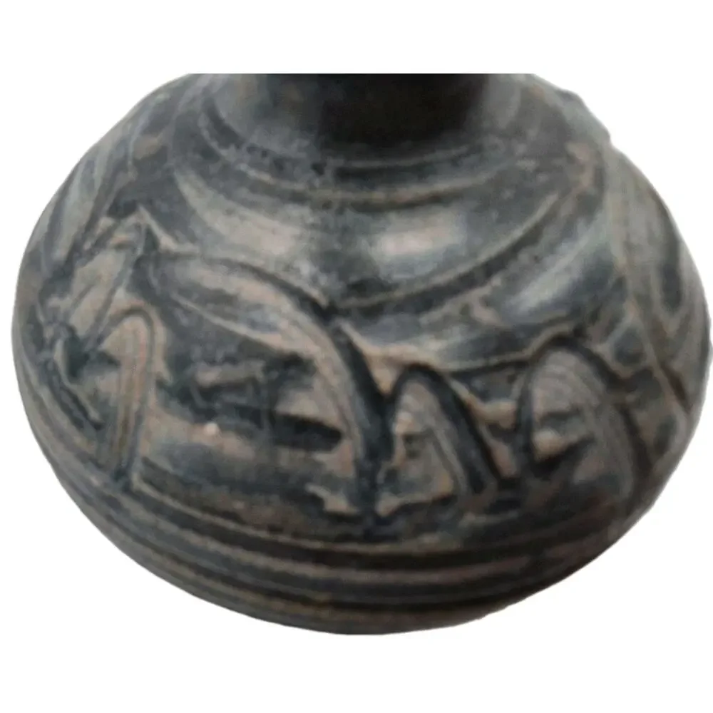 Vintage Studio Art Pottery Blue Mini Vase Signed D Dunn 3
